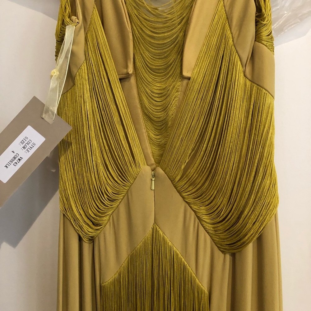 Brand new Mignon fringe gown with low back - Picture 5 of 7